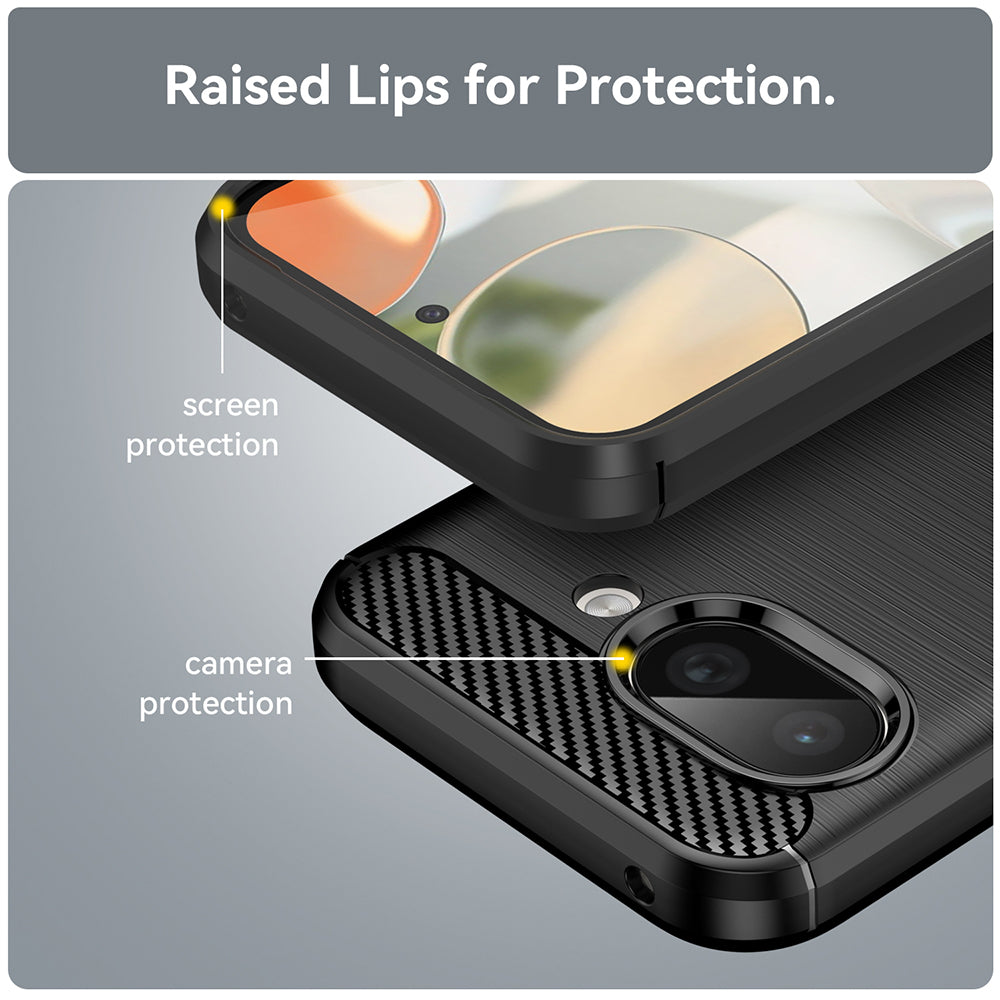 Etui na Google Pixel 9a, Techsuit, Carbon, Niebieskie