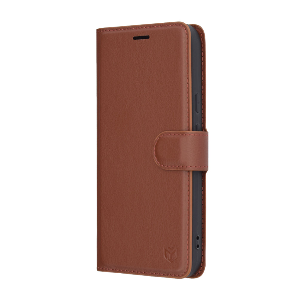 Etui na Google Pixel 9a, Techsuit, Leather Folio, Brązowe