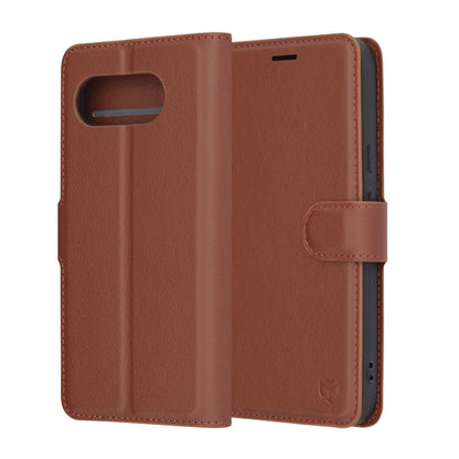Etui na Google Pixel 9a, Techsuit, Leather Folio, Brązowe