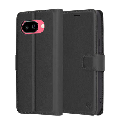 Etui na Google Pixel 9a, Techsuit, Leather Folio, czarne