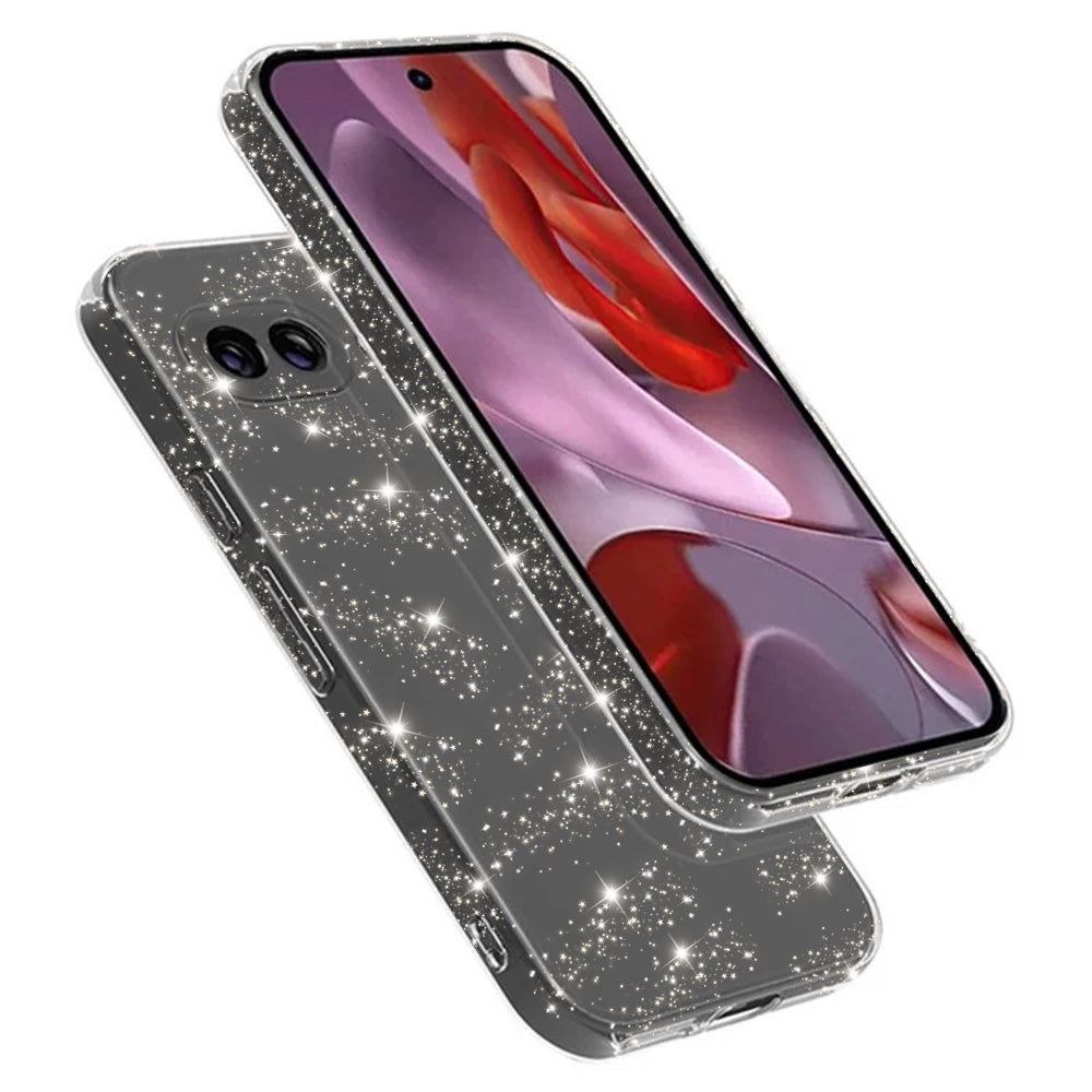 Etui na Google Pixel 9a, Techsuit, SparkleSkin, Przezroczyste
