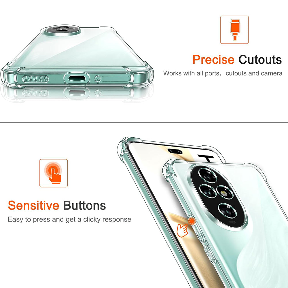 Etui na Honor 200 Pro, Techsuit, Shockproof Clear, Przezroczyste