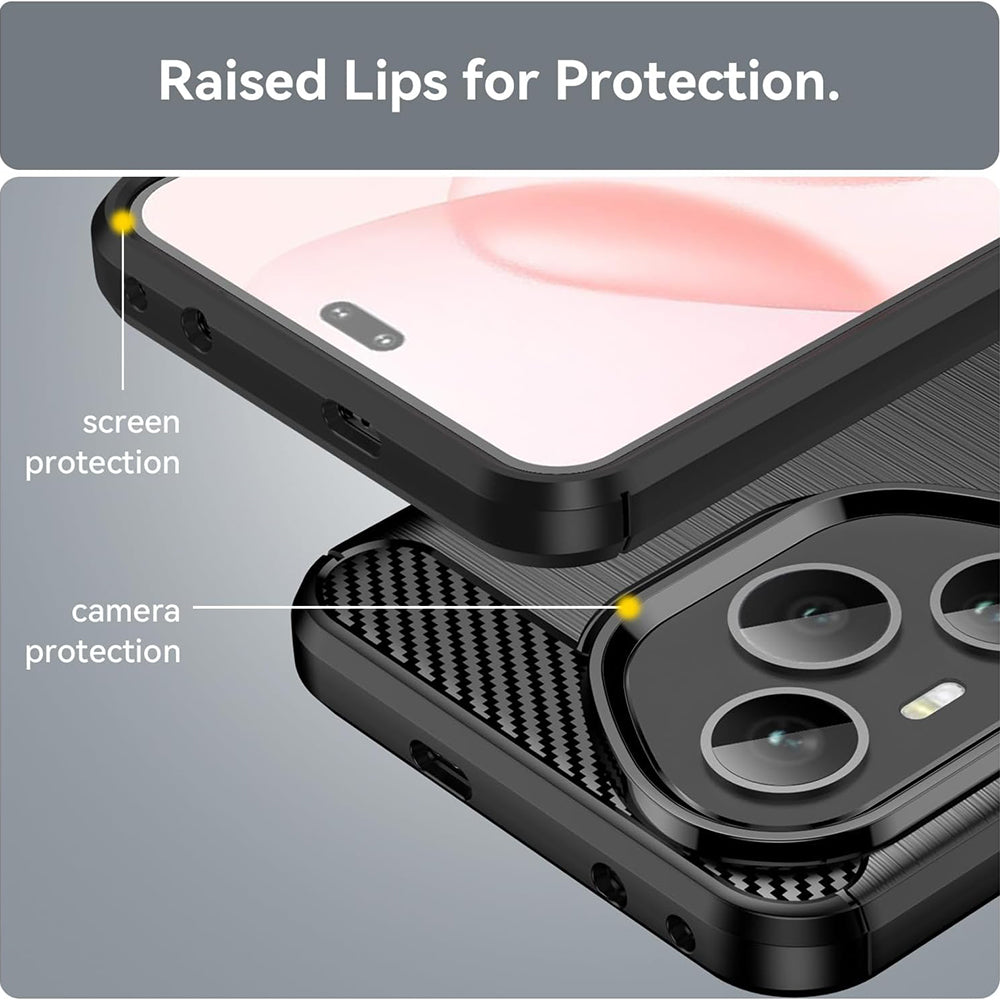 Case for Honor 400 Pro, Techsuit, Carbon, Black