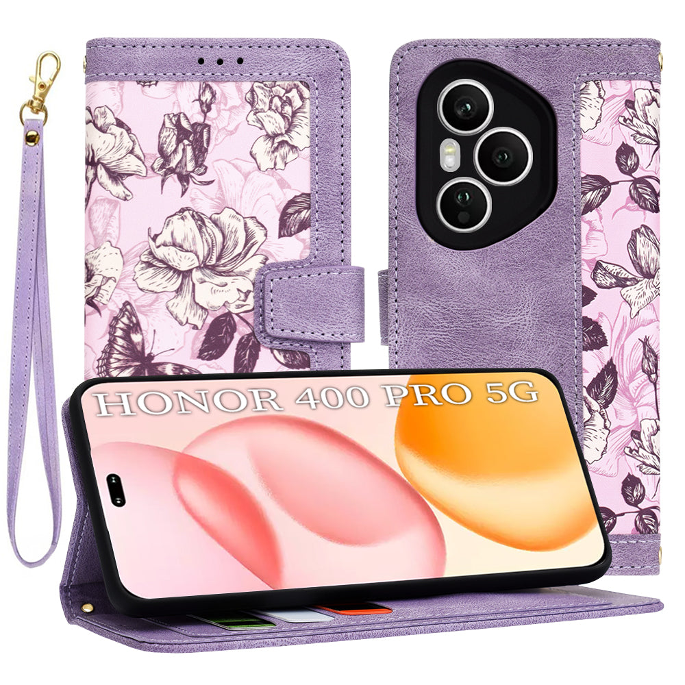 Etui na Honor 400 Pro, Techsuit, FlipCraft, Fioletowy