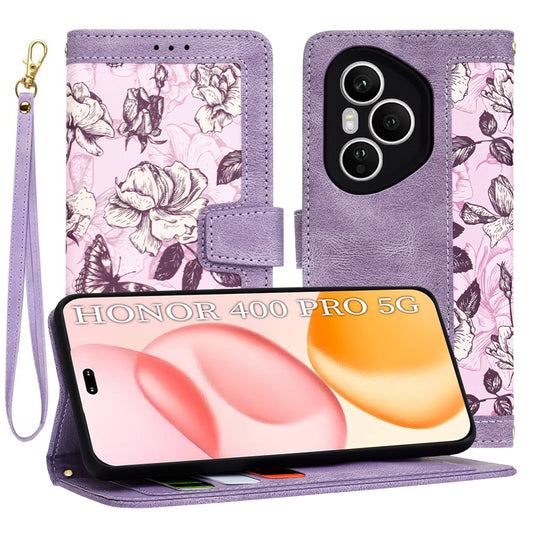 Etui na Honor 400 Pro, Techsuit, FlipCraft, Fioletowy