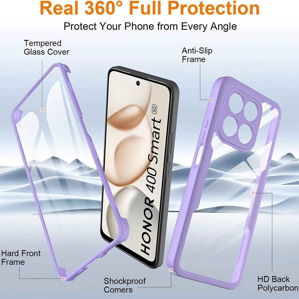 Etui na Honor 400 Smart 4G / X7d 4G / 400 Smart 5G, Techsuit, ColorVerse 360, Fioletowy