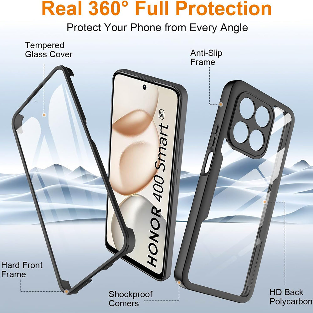 Etui na Honor 400 Smart 4G / X7d 4G / 400 Smart 5G, Techsuit, ColorVerse 360, Czarne