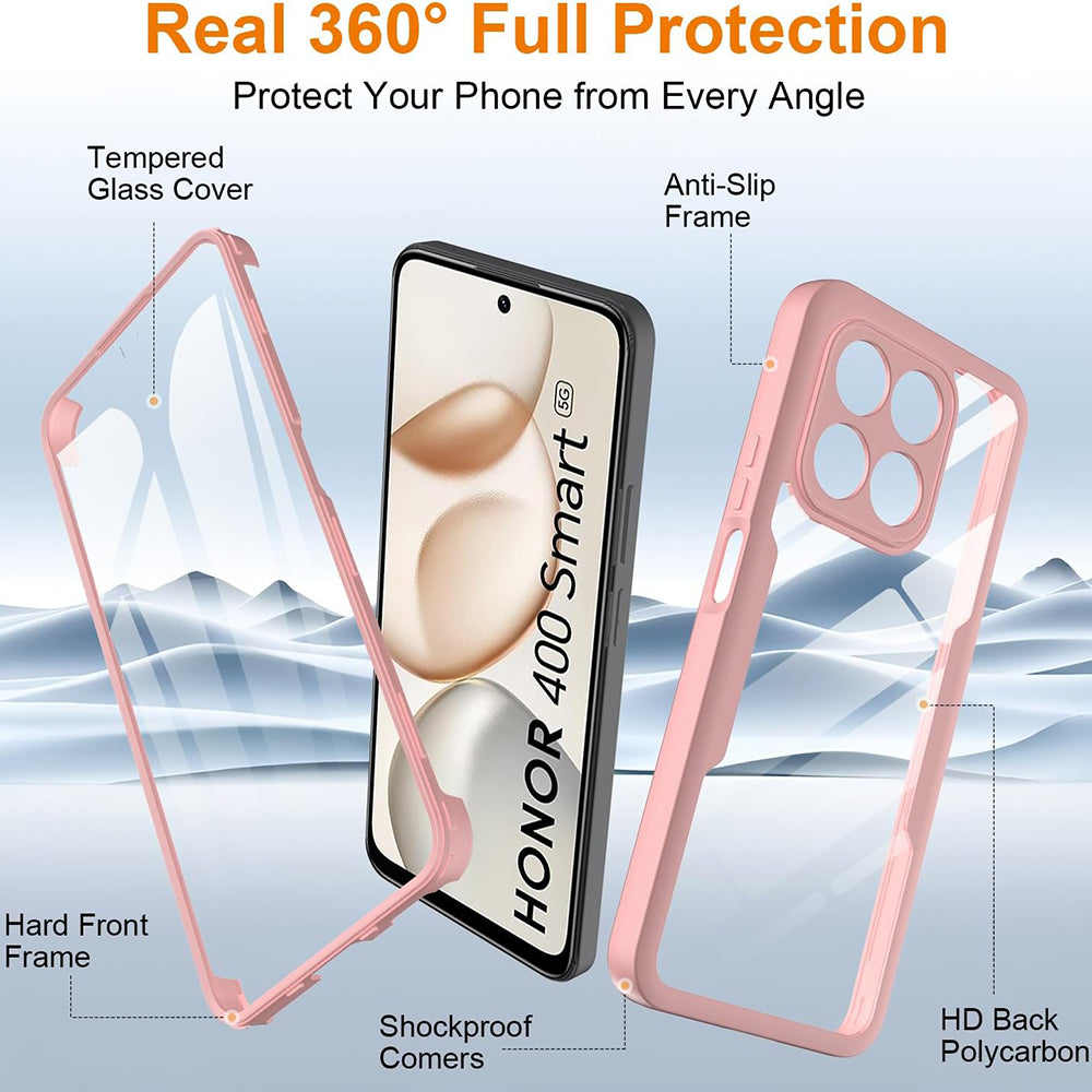 Etui na Honor 400 Smart 4G / X7d 4G / 400 Smart 5G, Techsuit, ColorVerse 360, Różowy