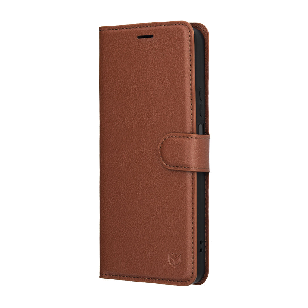 Etui na Honor 400 Smart 4G / X7d 4G / 400 Smart 5G, Techsuit, Leather Folio, Brązowy