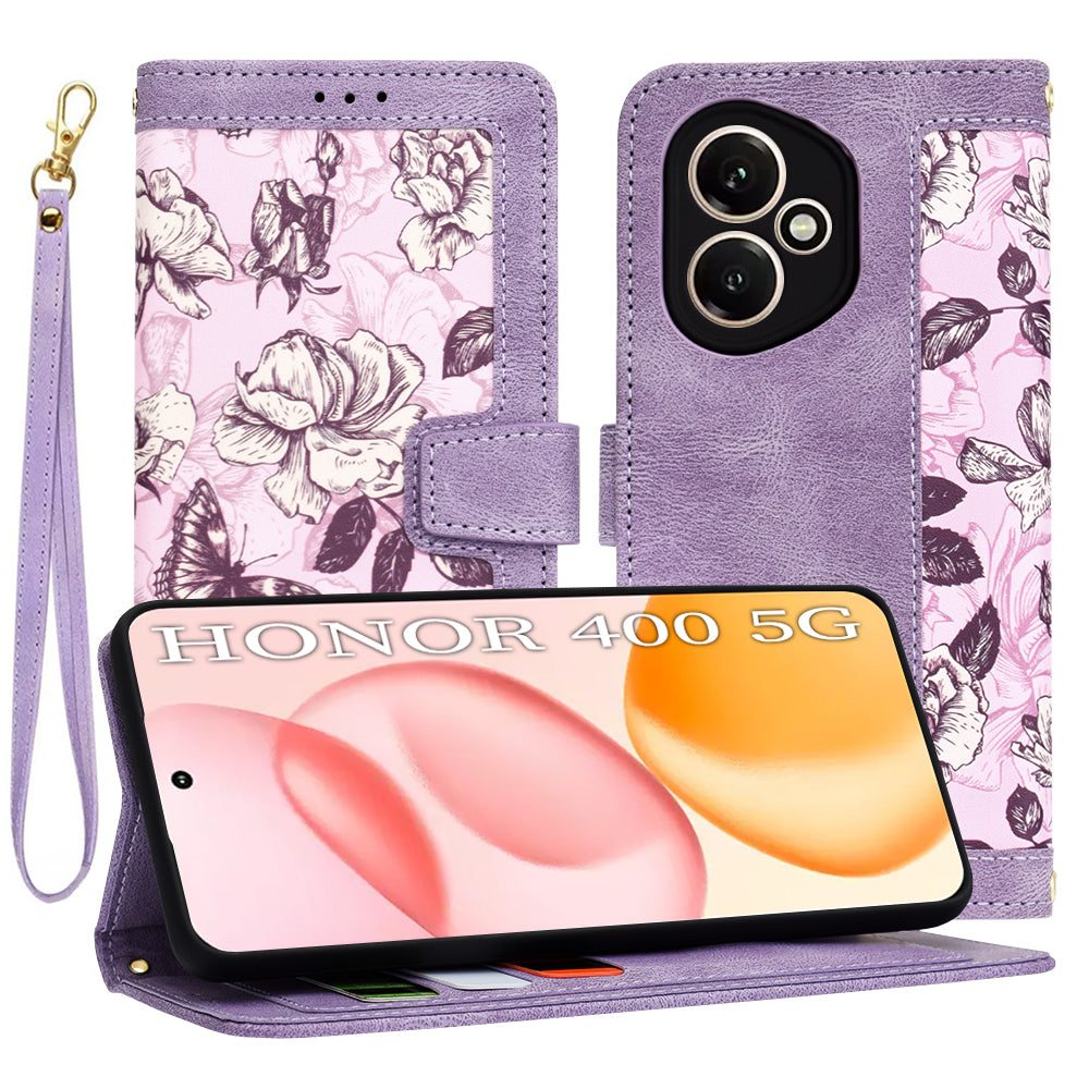 Etui na Honor 400, Techsuit, FlipCraft, Fioletowy
