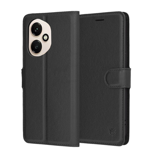 Etui na Honor 400, Techsuit, Leather Folio, czarne