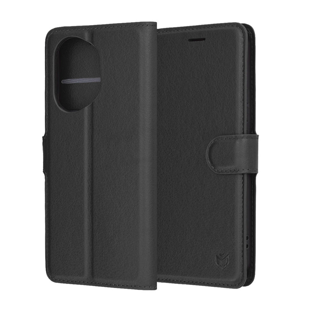 Etui na Honor 400, Techsuit, Leather Folio, czarne