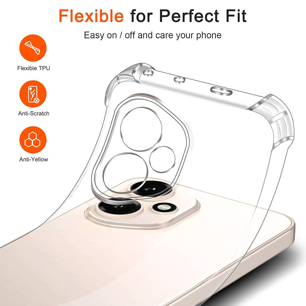 Case for Honor 400, Techsuit, Shockproof Clear, Transparent