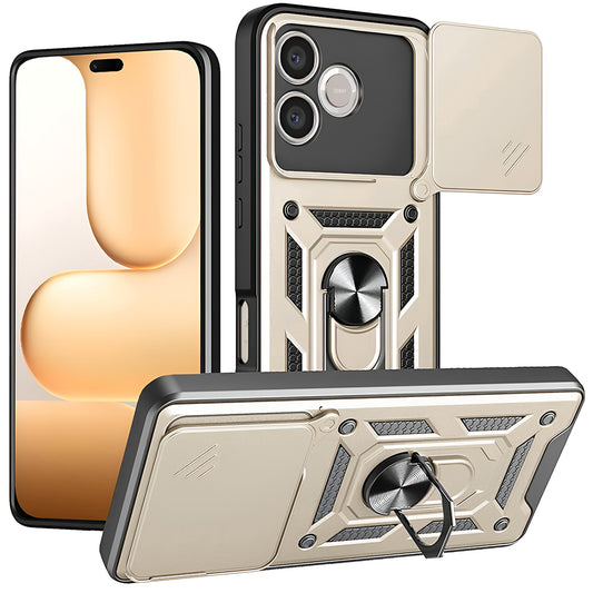 Etui na Honor 600 Lite, Techsuit, CamShield, Złote