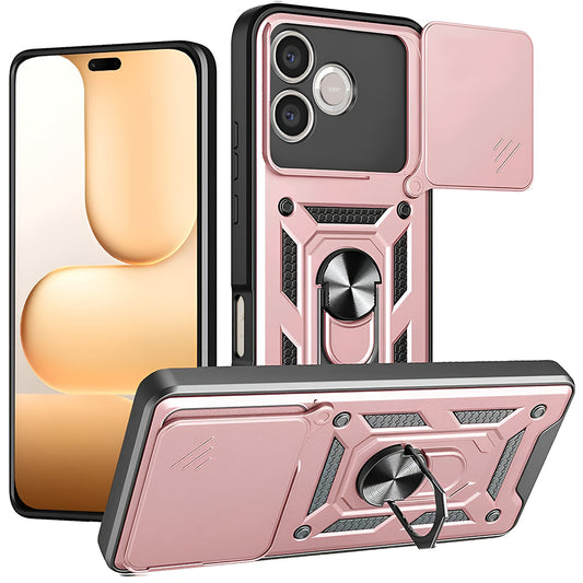 Etui na Honor 600 Lite, Techsuit, CamShield, Różowe Złoto