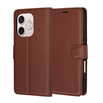 Etui na Honor 600 Lite, Techsuit, Leather Folio, Brązowy