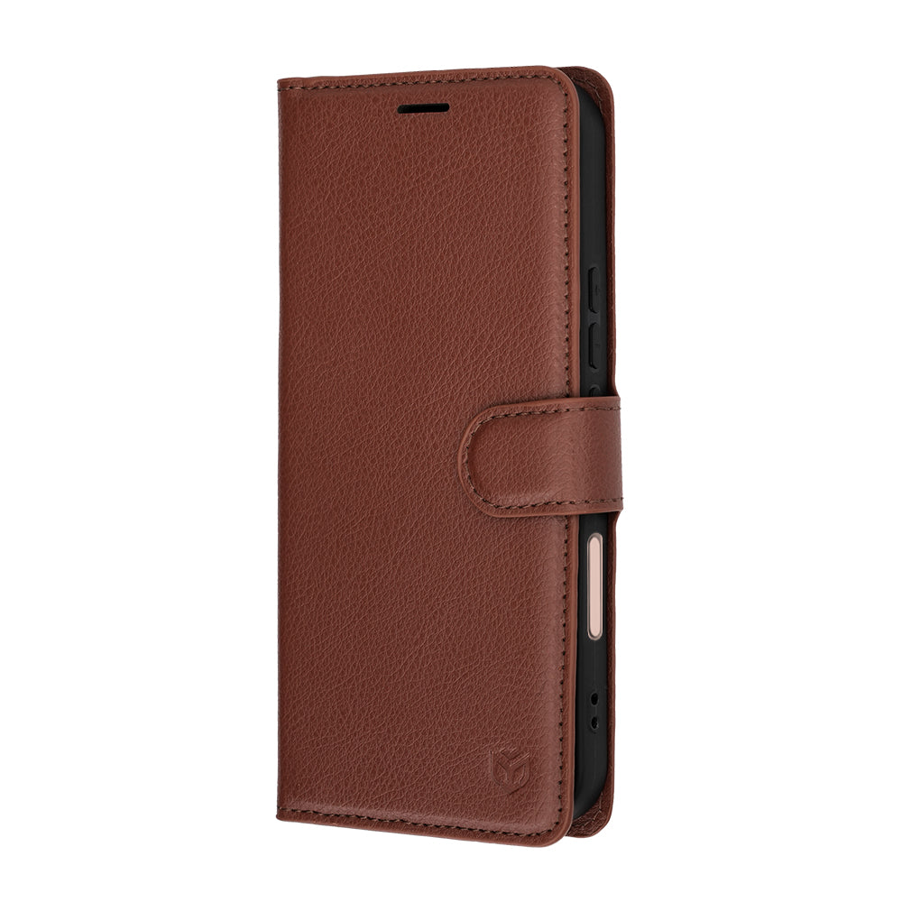 Etui na Honor 600 Lite, Techsuit, Leather Folio, Brązowy