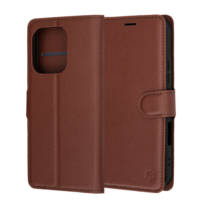 Etui na Honor 600 Lite, Techsuit, Leather Folio, Brązowy
