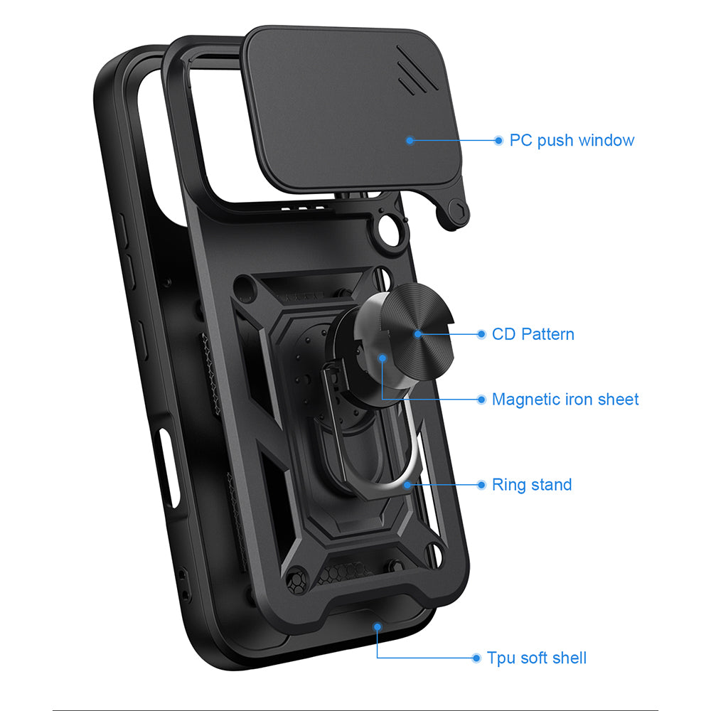 Etui na Honor 600 Pro / 600, Techsuit, CamShield, Niebieskie