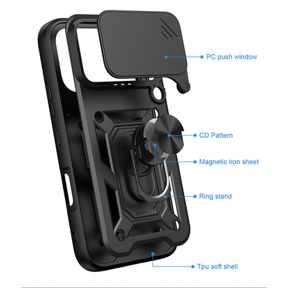 Etui na Honor 600 Pro / 600, Techsuit, CamShield, Niebieskie