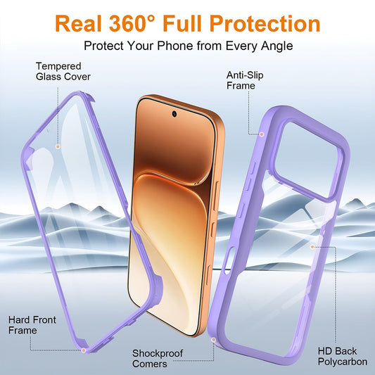 Etui na Honor 600 Pro / 600, Techsuit, ColorVerse 360, Fioletowy