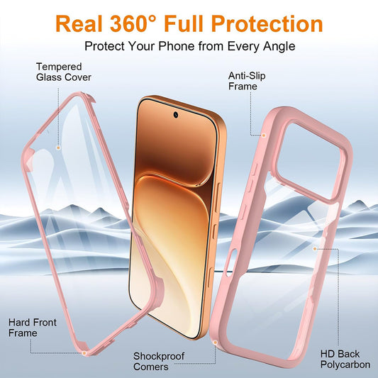 Etui na Honor 600 Pro / 600, Techsuit, ColorVerse 360, Różowe