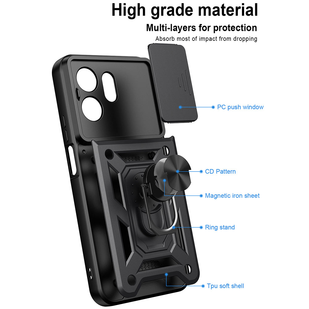 Case for Honor 600 Smart, Techsuit, CamShield, Rose Gold