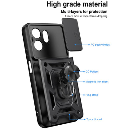Case for Honor 600 Smart, Techsuit, CamShield, Rose Gold