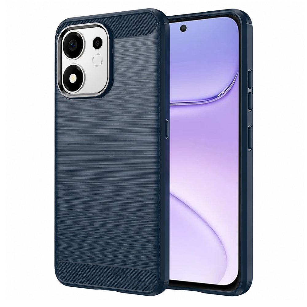 Etui na Honor 600 Smart, Techsuit, Carbon, Niebieskie
