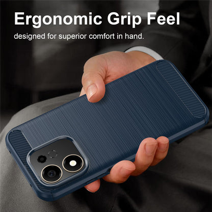Etui na Honor 600 Smart, Techsuit, Carbon, Niebieskie