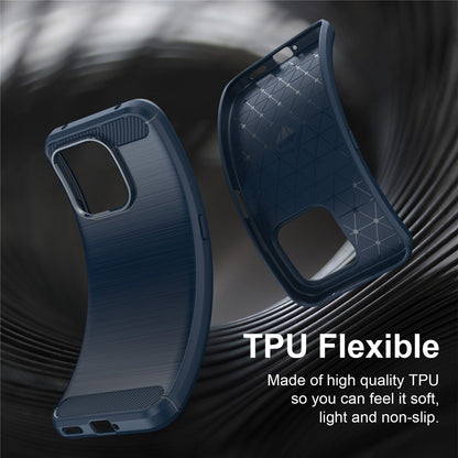 Etui na Honor 600 Smart, Techsuit, Carbon, Niebieskie