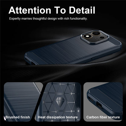 Etui na Honor 600 Smart, Techsuit, Carbon, Niebieskie