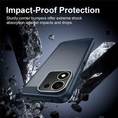 Etui na Honor 600 Smart, Techsuit, Carbon, Niebieskie