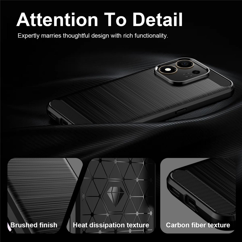 Case for Honor 600 Smart, Techsuit, Carbon, Black