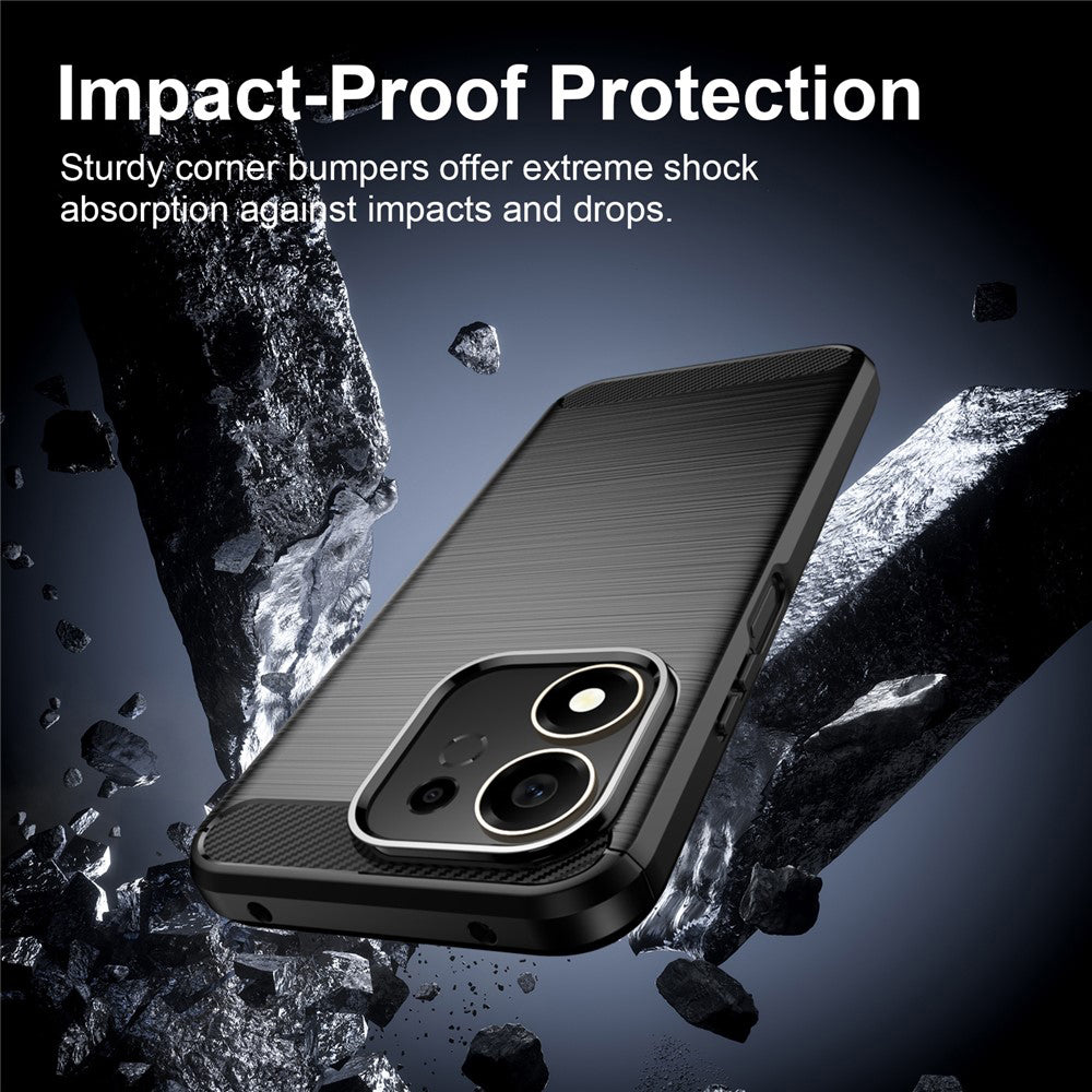 Case for Honor 600 Smart, Techsuit, Carbon, Black