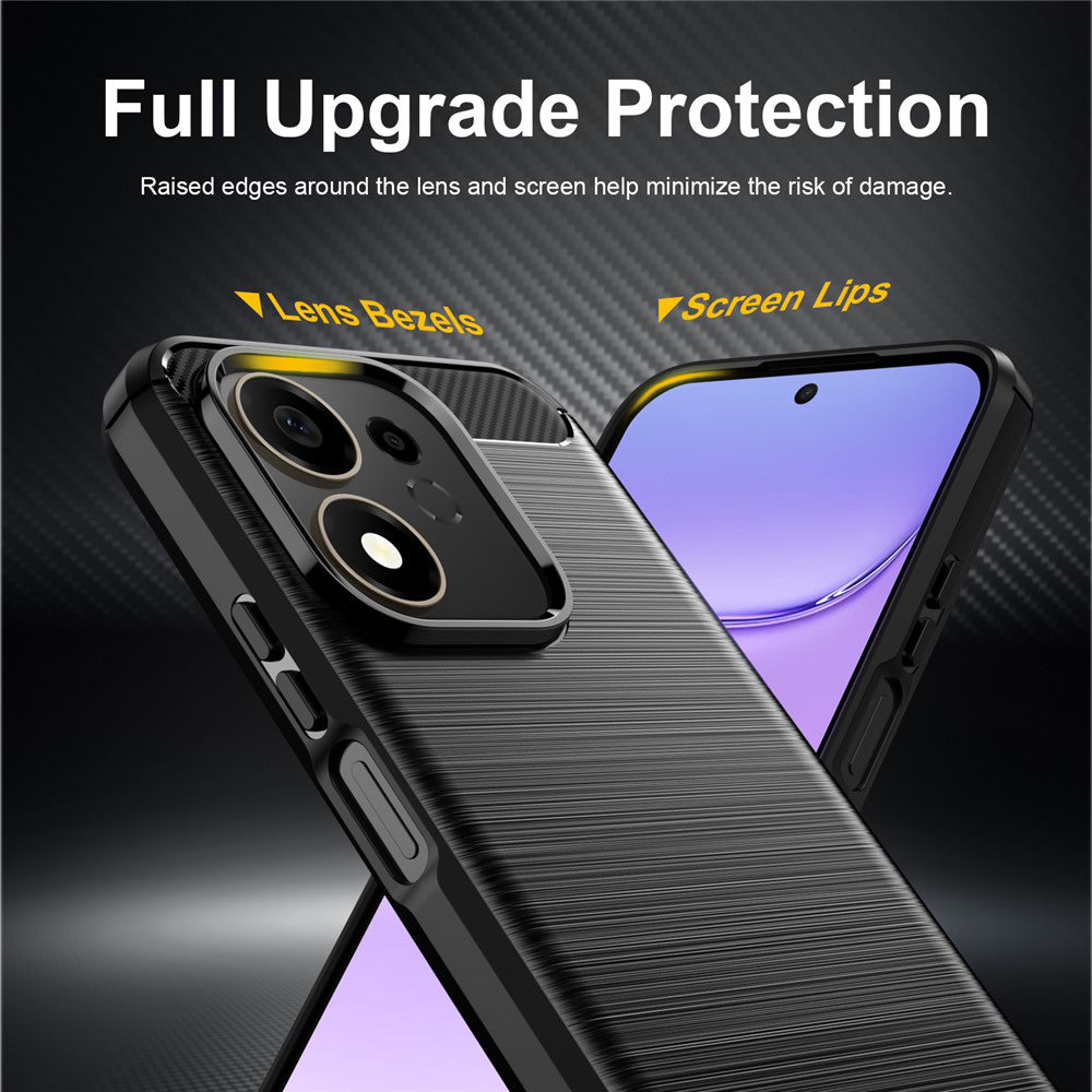 Case for Honor 600 Smart, Techsuit, Carbon, Black