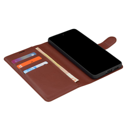 Case for Honor 600 Smart, Techsuit, Leather Folio, Brown