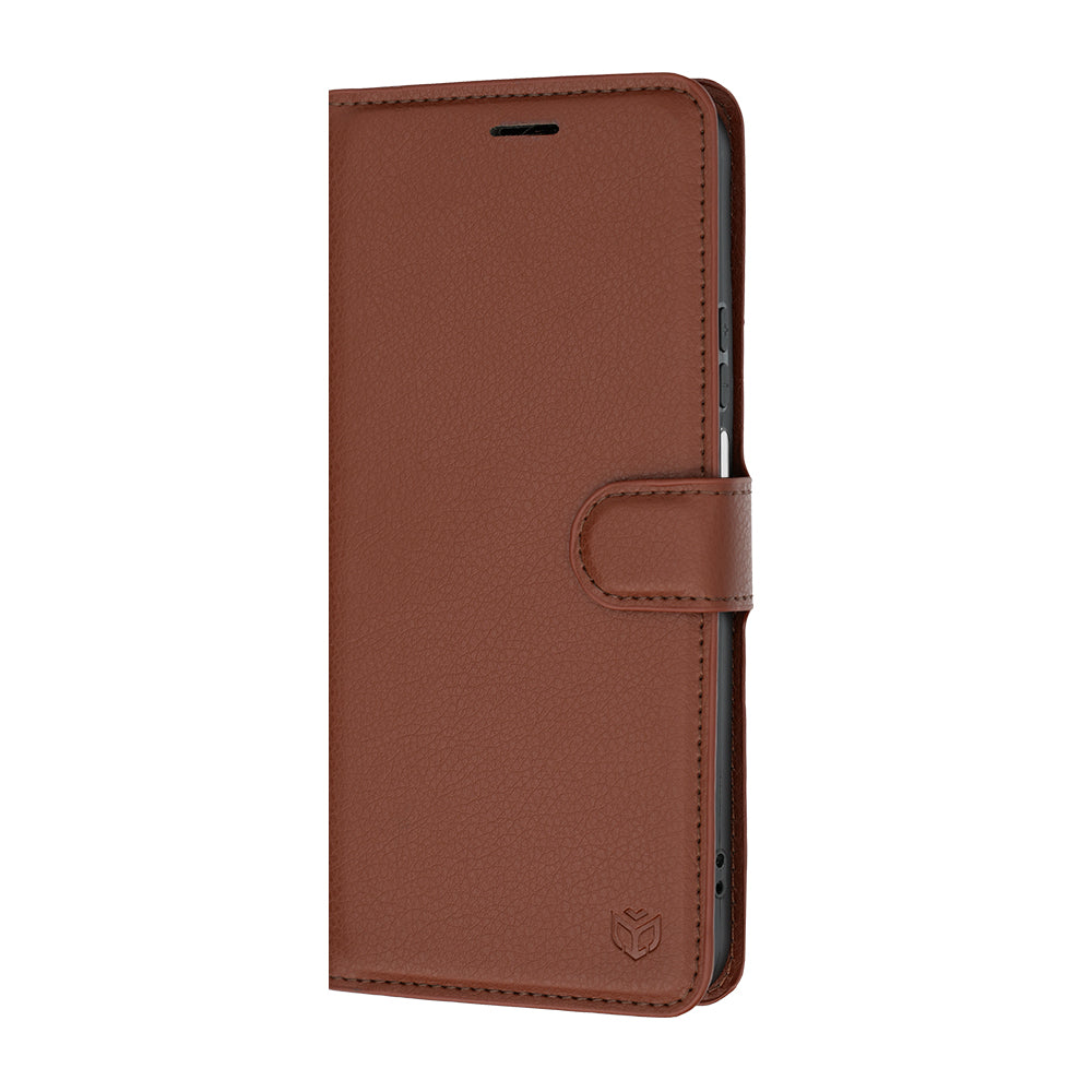Case for Honor 600 Smart, Techsuit, Leather Folio, Brown