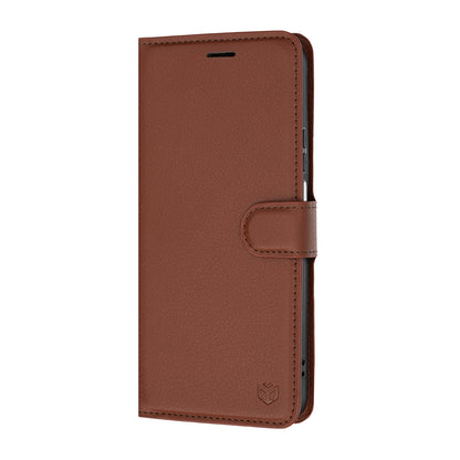 Case for Honor 600 Smart, Techsuit, Leather Folio, Brown