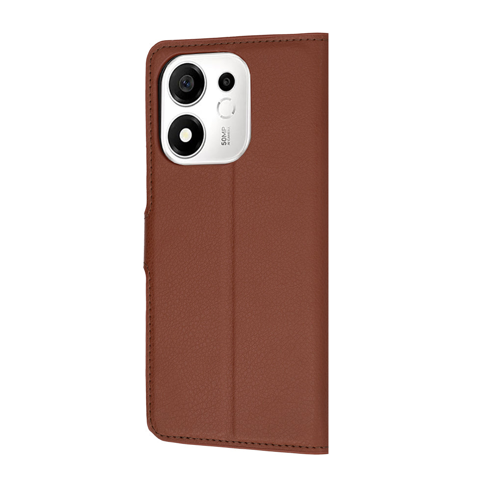 Case for Honor 600 Smart, Techsuit, Leather Folio, Brown