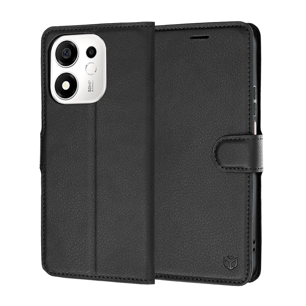 Etui na Honor 600 Smart, Techsuit, Leather Folio, czarne