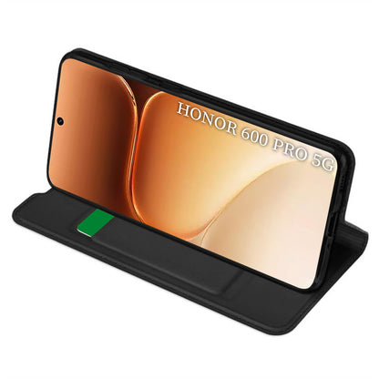 Etui do Honor 600 Smart, Techsuit, Magskin Book Long Blitz Cutout, Czarny