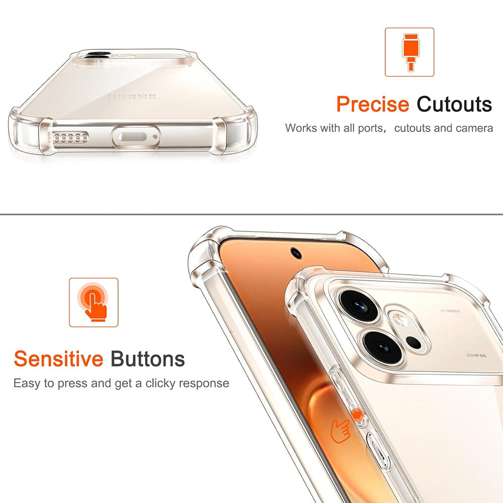 Etui na Honor 600, Techsuit, Shockproof Clear, Przezroczyste