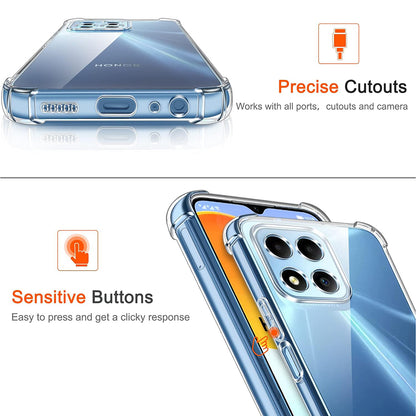 Etui na Honor 70 Lite / X6 / X8 5G, Techsuit, odporne na wstrząsy, przezroczyste