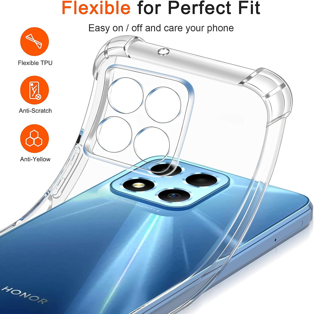 Etui na Honor 70 Lite / X6 / X8 5G, Techsuit, odporne na wstrząsy, przezroczyste