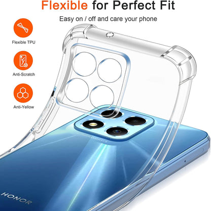 Etui na Honor 70 Lite / X6 / X8 5G, Techsuit, odporne na wstrząsy, przezroczyste