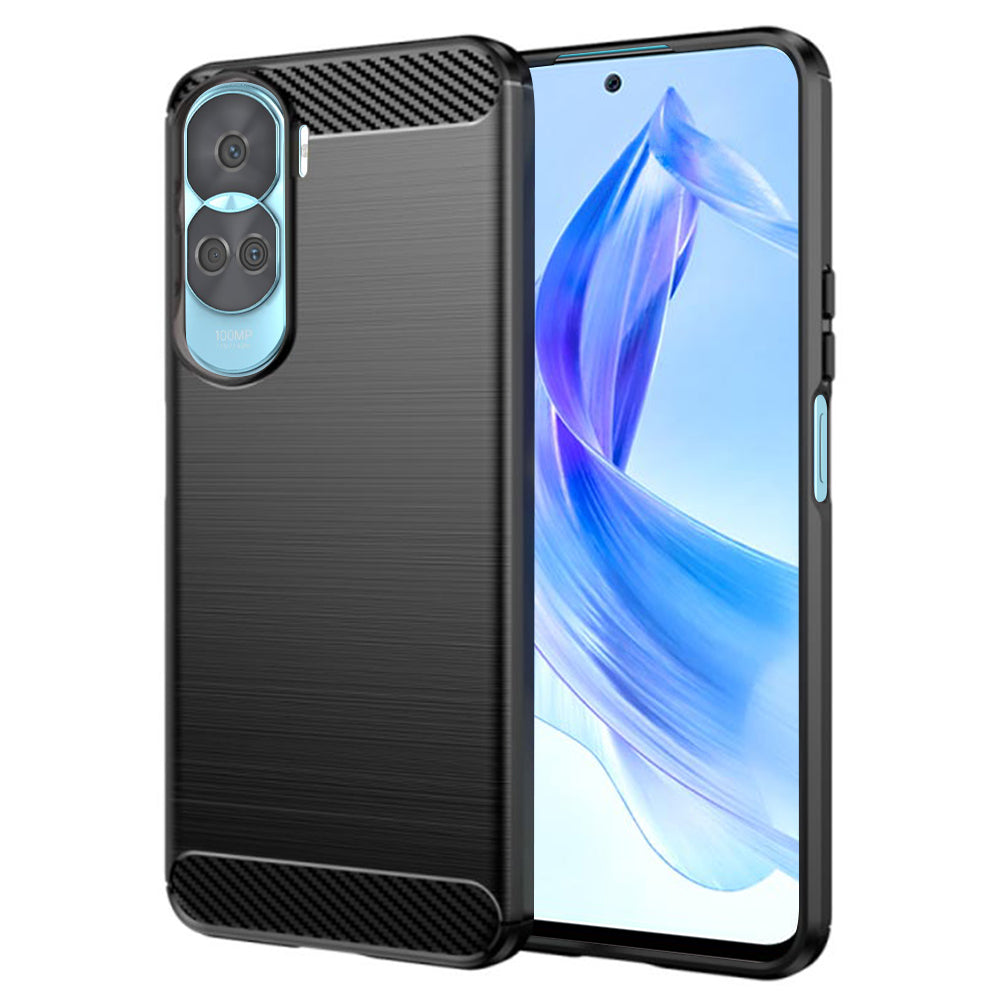 Etui na Honor 90 Lite, Techsuit, Carbon, Czarny