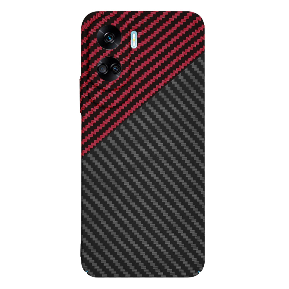 Case for Honor 90 Lite, Techsuit, Carbonite FiberShell, Black Red