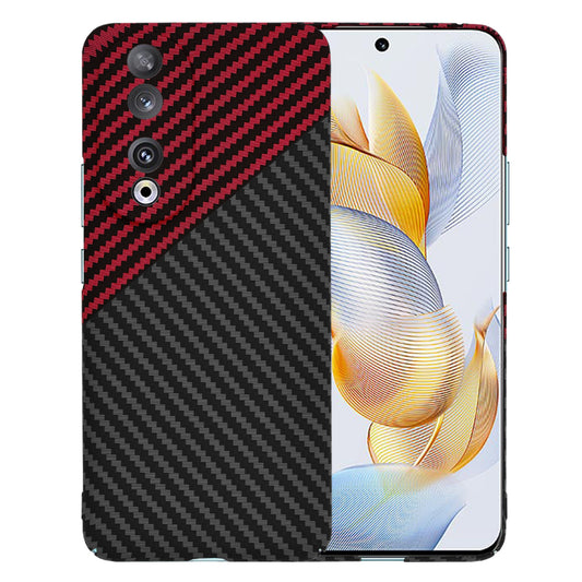 Etui na Honor 90, Techsuit, Carbonite FiberShell, Czarno-Czerwona