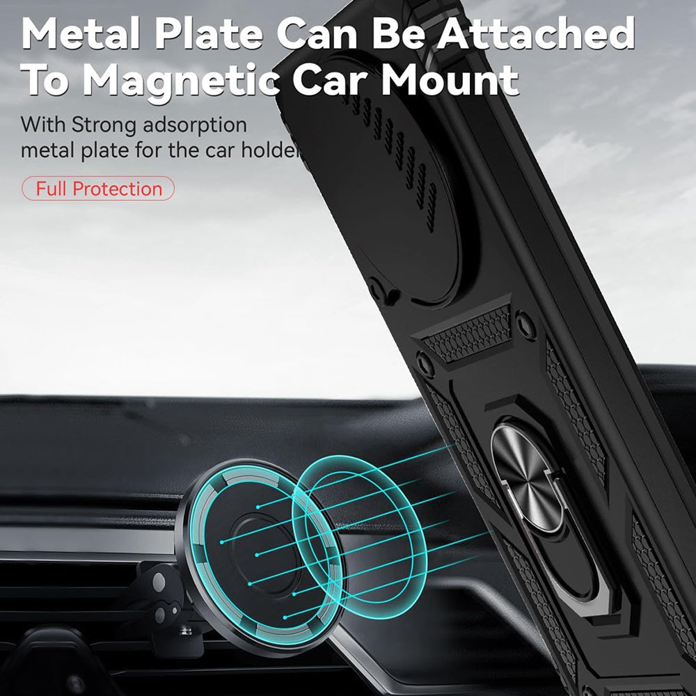 Case for Honor Magic5 Lite, Techsuit, CamShield, Black